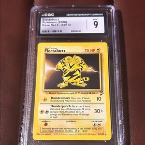 2000 2nd Edition Electabuzz Pokémon Card-Mint 9 CGC Grade